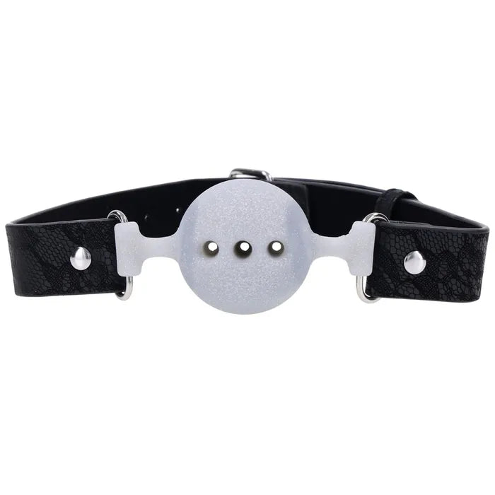 Sportsheets Sex & Mischief Lace Silicone Breathable Ball Gag Mouth Restraint Sportsheets