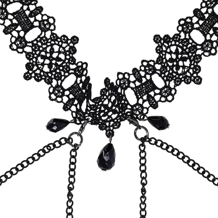 Sportsheets Sex & Mischief Lace Collar With Nipple Ties Sportsheets