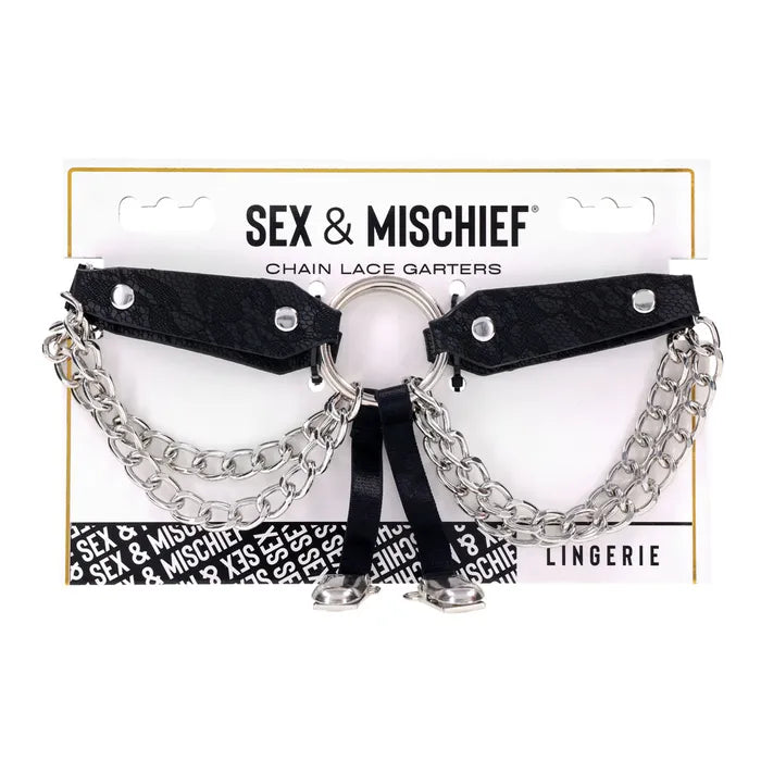 Sportsheets Sex & Mischief Bondage Collar Sex & Mischief Chain Lace Garters Sportsheets