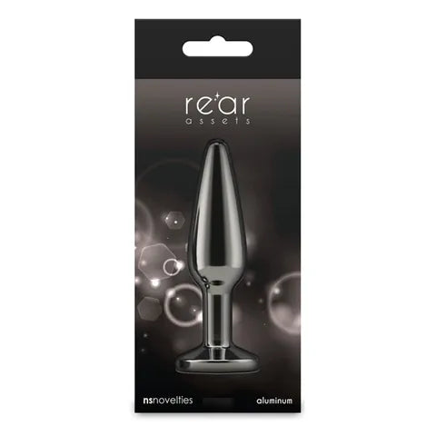 NS Novelties Rear Assets Tapered Medium Butt Plug Gunmetal
