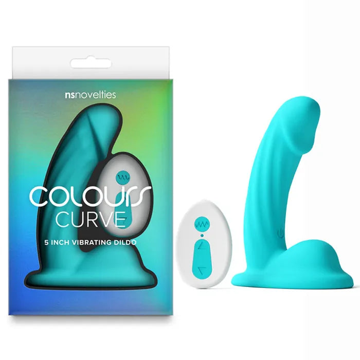 NS Novelties Colours Curve USB Rechargeable Vibrating Dildo With Wireless Remote 5 Inch