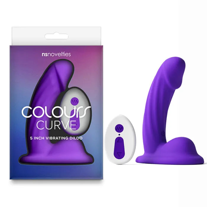 NS Novelties Colours Curve USB Rechargeable Vibrating Dildo With Wireless Remote 5 Inch