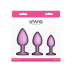 NS Novelties INYA Triple Ace Kit Butt Plugs Set Of 3 Sizes Blush Pink