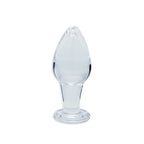 Creative Conceptions Clarity Utopian Bud Glass Butt Plug 8.9cm