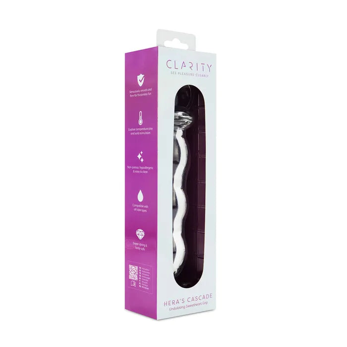 Creative Conceptions Clarity Heras Cascade  Glass Dildo 15cm