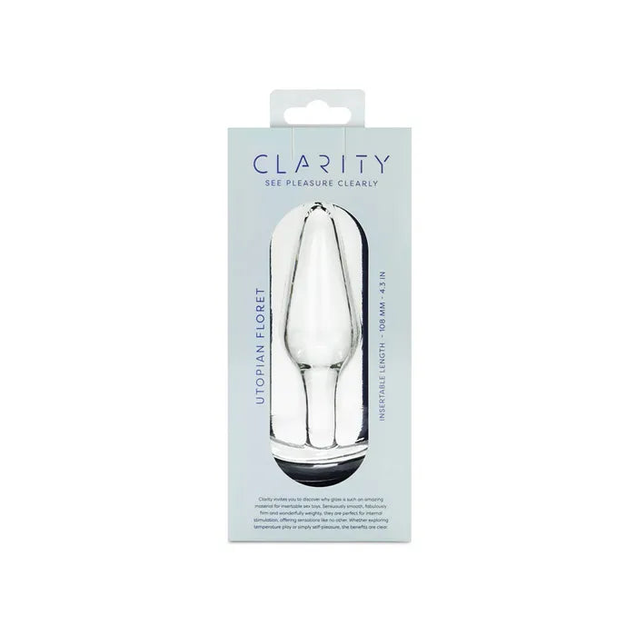 Creative Conceptions Clarity Utopian Floret Glass Butt Plug 11cm