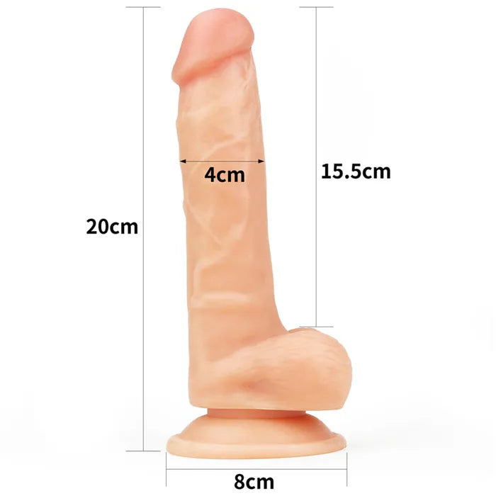 Lovetoy The Ultra Soft Dude Dong 8 Inch Flesh
