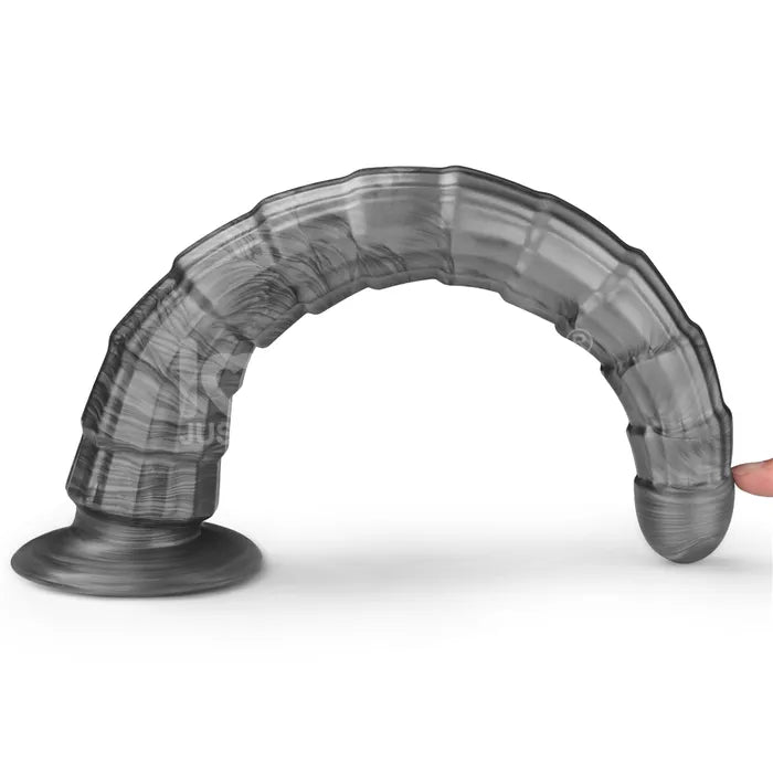 Lovetoy King Sized Vibrating Vibrax Slider USB Rechargeable Vibrating Dildo Grey