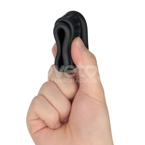 Lovetoy Pinnacle Pro Twin Grip Enhancer Cock & Balls Ring Black
