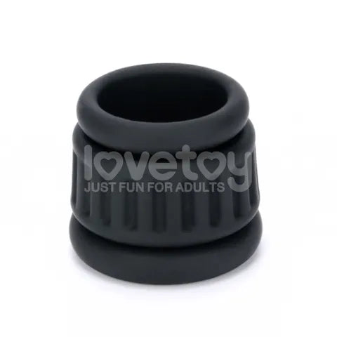 Lovetoy Pinnacle Pro Twin Grip Enhancer Cock & Balls Ring Black
