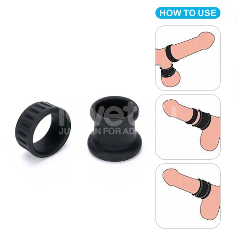 Lovetoy Pinnacle Pro Twin Grip Enhancer Cock & Balls Ring Black