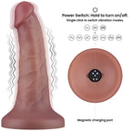 Lovetoy Dual Density Power Cock USB Rechargeable Vibrating Dong Flesh