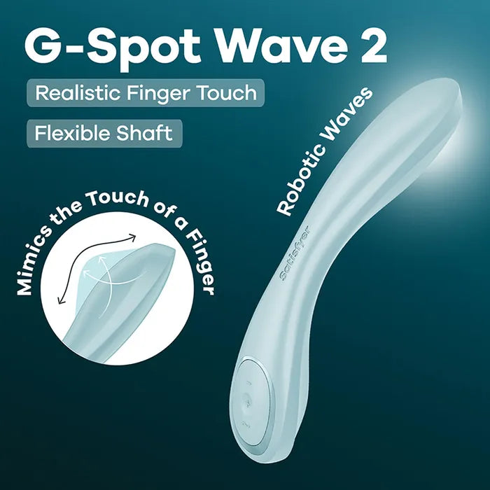 Satisfyer Wave 2 USB Rechargeable Flicking Tip G Spot Vibrator 23.6cm