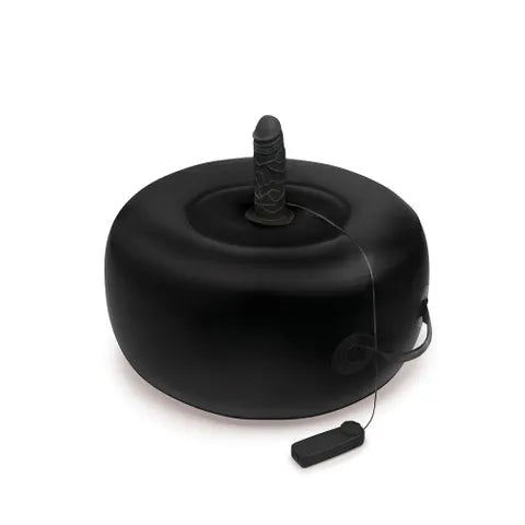 Whipsmart Inflatable Vibrating Love Seat Inflatable Cushion With 6 Inch Vibrating Dong Black