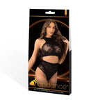 XGEN Products LAPDANCE 2pc Crop Top & High Waisted Hot Pant Black One Size