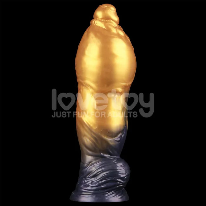 Lovetoy Aerosx Dual Density Inflatable Inflatable Fantasy Dildo 10 Inch Gold / Blue