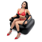 Whipsmart Inflatable Bondage Chair Inflatable Chair With 6 Inch Vibrating Dong Black