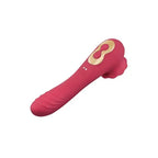 Xgen Products Secret Kisses ROSEGASM ROSE QUAKE USB Rechargeable Dual Ended Tapping Vibrator Red