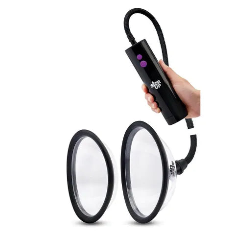 XGEN Products Size Up Rechargeable Power Plumper Pussy Pump With Interchangeable Chambers Clear