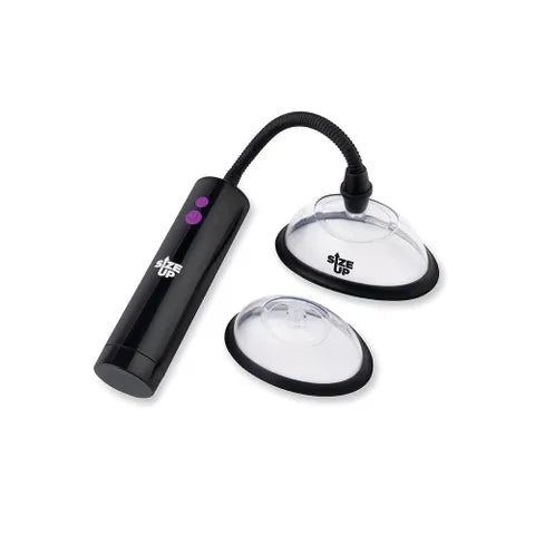 XGEN Products Size Up Rechargeable Power Plumper Pussy Pump With Interchangeable Chambers Clear