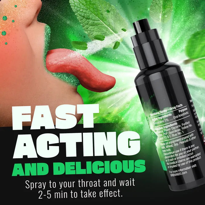 XR Brands Good Blow Deep Throat Spray Spearmint Flavoured Numbing Spray 59ml