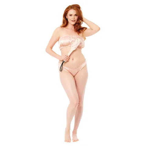 Sex & Mischief Peaches N CreaMe Chain Impressions Spanking Paddle Peach