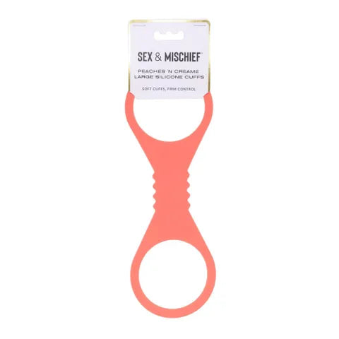 Sex & Mischief Peaches N CreaMe Silicone Cuffs Restraints Peach