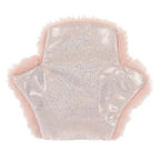 Sex & Mischief Peaches N CreaMe Spiked Sensory Furry Glove With Metal Spikes Peach