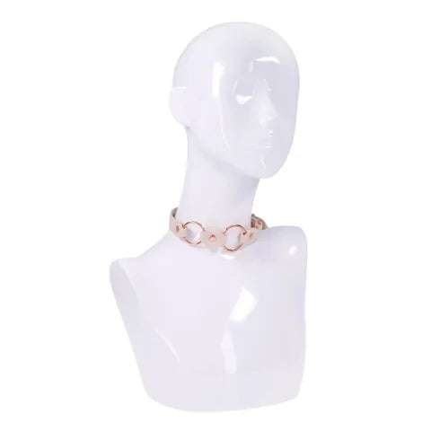 Sex & Mischief Peaches N CreaMe Ring Day Bondage Collar Peach