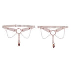 Sex & Mischief Peaches N CreaMe Pearl Garters With Pearls Set Of 2 Peach / Rose Goldd