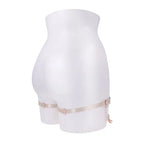 Sex & Mischief Peaches N CreaMe Pearl Garters With Pearls Set Of 2 Peach / Rose Goldd