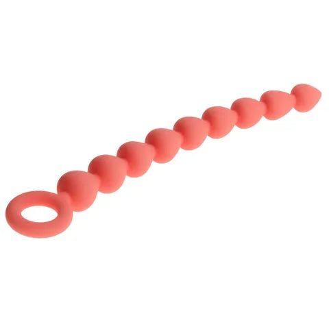 Sex & Mischief Peaches N CreaMe Silicone Anal Beads 23cm Peach