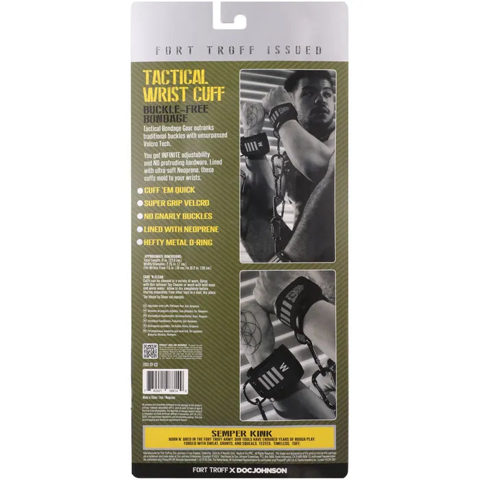Doc Johnson Fort Troff Tactical Wrist Cuffs Black / Green