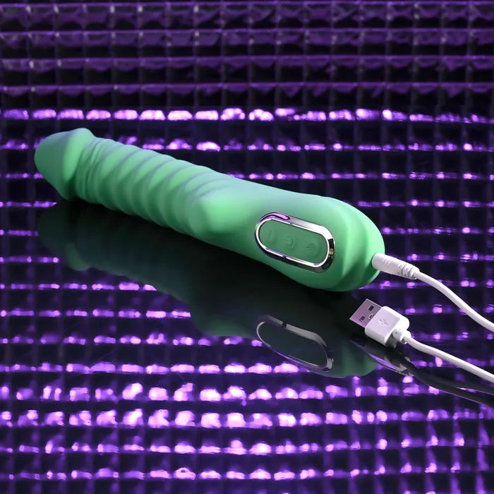 Evolved FULL THROTTLE USB Rechargeable Vibrator 24.1cm Mint Green