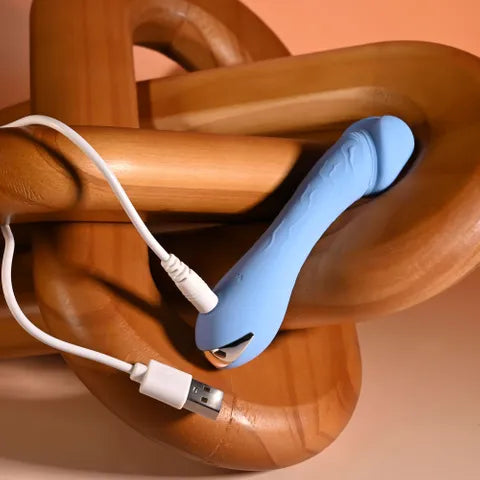 Selopa DAINTY DICK USB Rechargeable Mini Vibrator 11.9cm Baby Blue