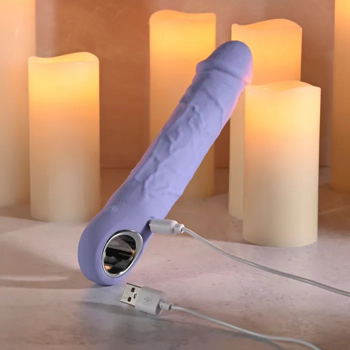 Evolved LARGE PURPLE FANTASY USB Rechargeable Vibrator 21.8cm Purple