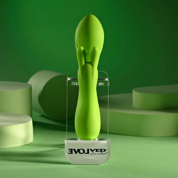 Evolved BRAT BUNNY USB Rechargeable Rabbit Vibrator 16.2cm Green