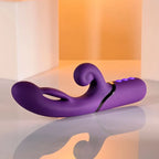 Evolved PLEASURE PUFF USB Rechargeable Inflatable Rabbit Vibrator 24.1cm Purple
