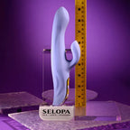 Selopa Evolved LAVENDER LOVE USB Rechargeable Rabbit Vibrator 23.3cm Purple
