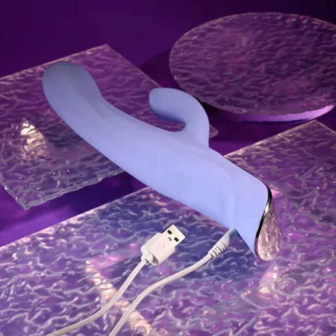 Selopa Evolved LAVENDER LOVE USB Rechargeable Rabbit Vibrator 23.3cm Purple