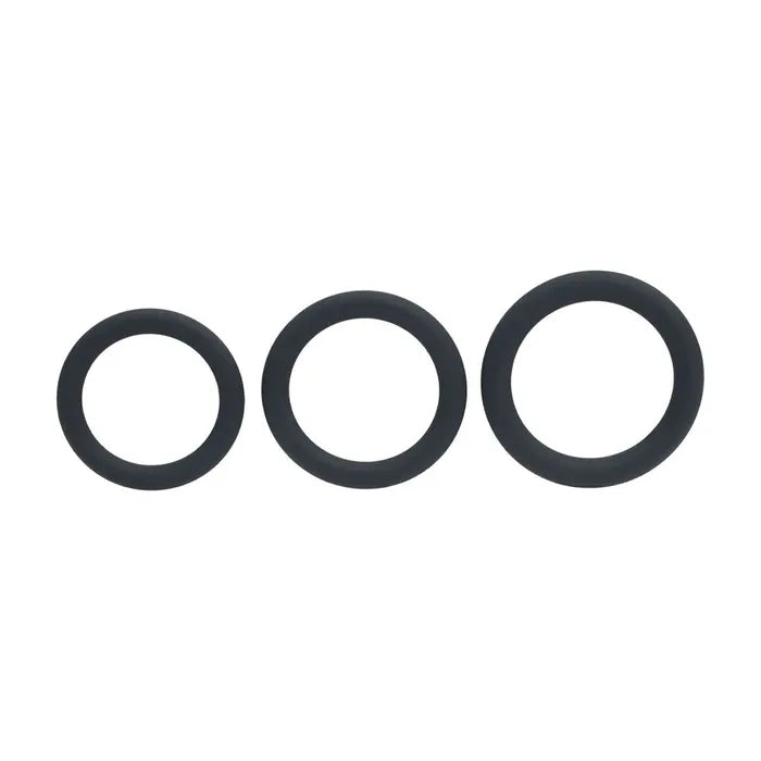 Shots Toys LEVELZ Classic Silicone Cock Ring Set L / XL / XXL Set Of 3 Sizes