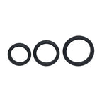 Shots Toys LEVELZ Wide O Silicone Cock Ring S / M / L Set Of 3 Sizes Black