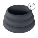 Shots Toys LEVELZ Wide O Silicone Cock Ring S / M / L Set Of 3 Sizes Black