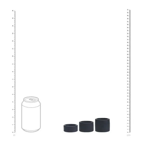 Shots Toys LEVELZ Liquid Silicone Ball Strap Set Of 3 Sizes Black