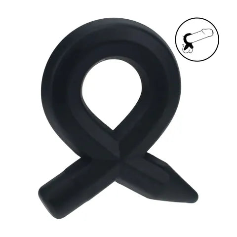 Shots Toys LEVELZ Pencil Liquid Silicone Cock Ring Black
