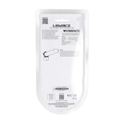 Shots Toys LEVELZ Beaded Silicone Cock Ring Set Of 3 Sizes Black