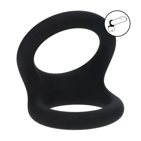 Shots Toys LEVELZ Double O Silicone Cock & Ball Ring Large Black