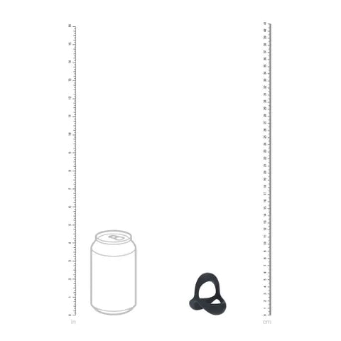 Shots Toys LEVELZ Tri O Ergo Silicone Cock & Ball Ring Black