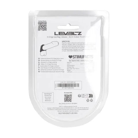 Shots Toys LEVELZ Tri O Ergo Silicone Cock & Ball Ring Black