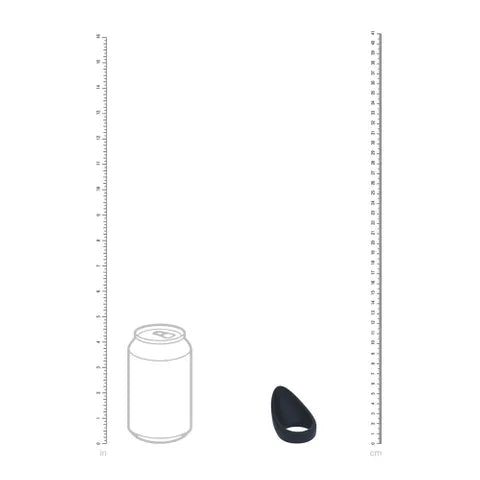 Shots Toys LEVELZ Teardrop Silicone Cock Ring Black